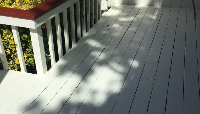 deck painting after