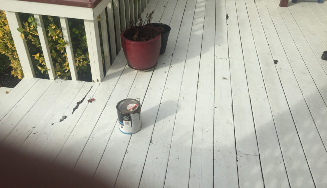 deck painting before